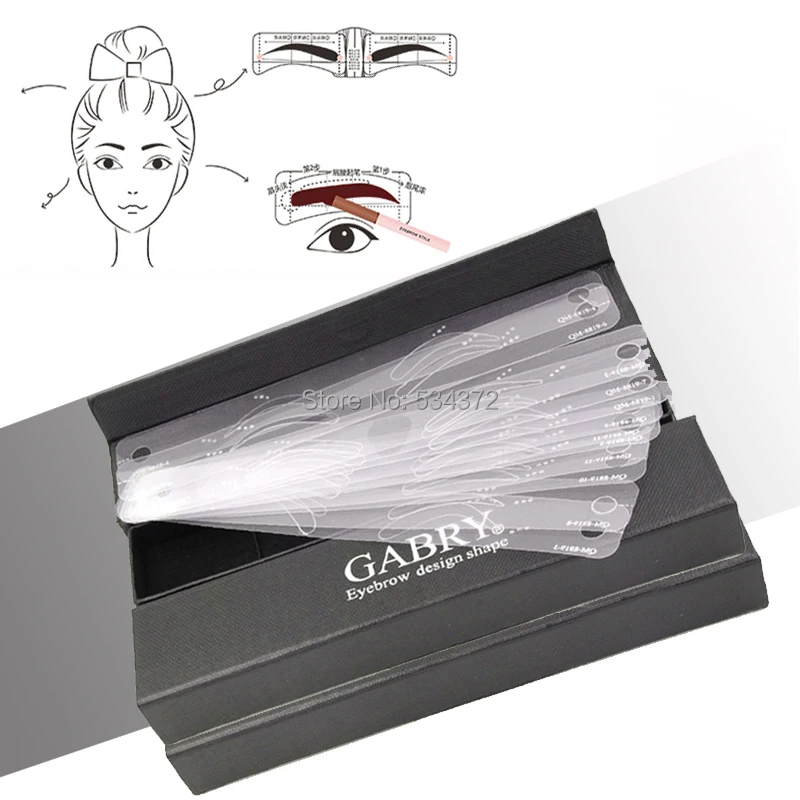 

12 Styles Makeup Eyebrow Stencils set Microblading Tattoo Accessories Eyebrows Grooming Stencil Template Makeup Tools