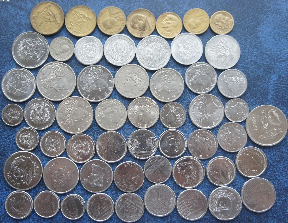 

Brazil 55pieces/ Set UNC original Coin Old version Not circulated