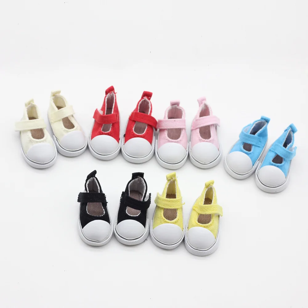 5cm Canvas Shoes For BJD Doll Fashion Mini Shoes Doll Shoes for Russian DIY handmade doll Doll Accessories (3)