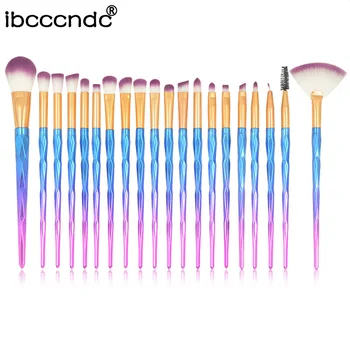 

20 pcs/set Unicorn Makeup Brushes Set Rainbow Color Make Up Brush for Eyeshadow Blush Powder Eye Lip Concealer Cosmetic Brush