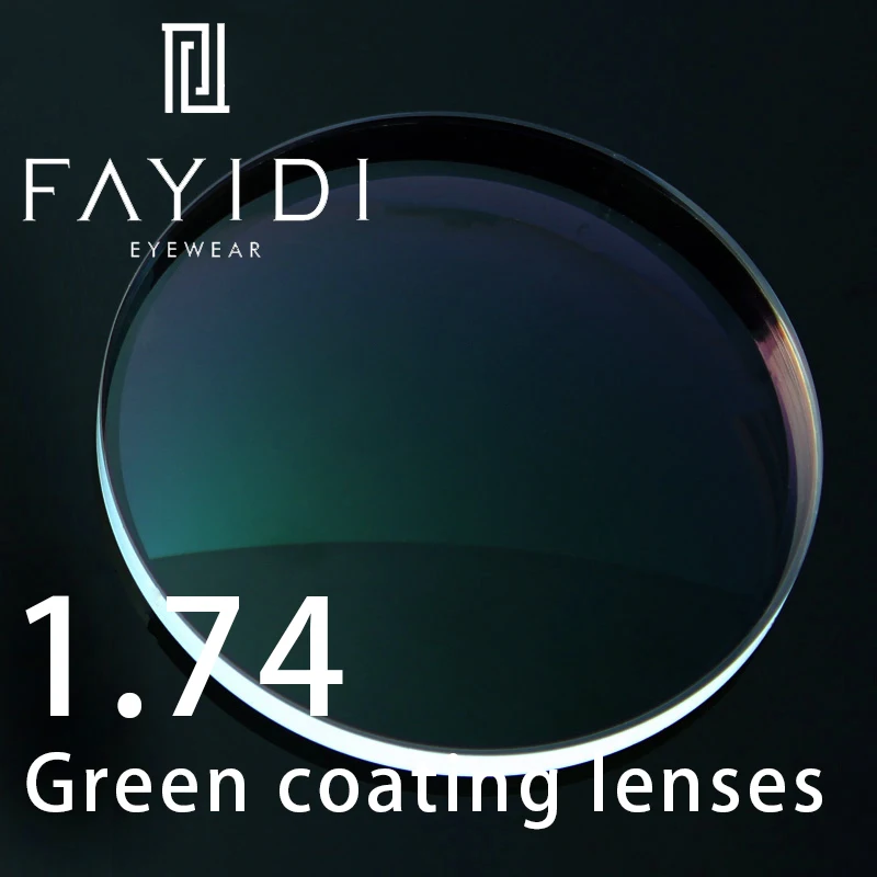 1.74 High Index HMC Coating Aspheric Lenses Anti UV Radiation