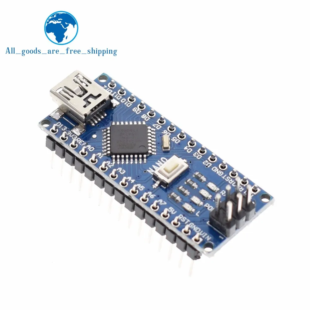 

TZT NANO 3.0 controlador compatible con arduino NANO CH340 turno USB controlador ninguna CABLE V3.0 NANO for Arduino