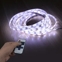 LED Under Cabinet Light White/Warm White Dimmable LED lamp Strip with RF Dimmer 60leds/m Flexible LED tape kitchen closet light