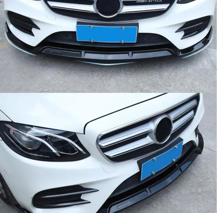 

ABS car Front Bumper Lip Spoiler Auto Car Diffuser Fits For Benz W213 E200 E260 E300 W205 C180 C200 C300 C43 X253 GLC200 GLC300