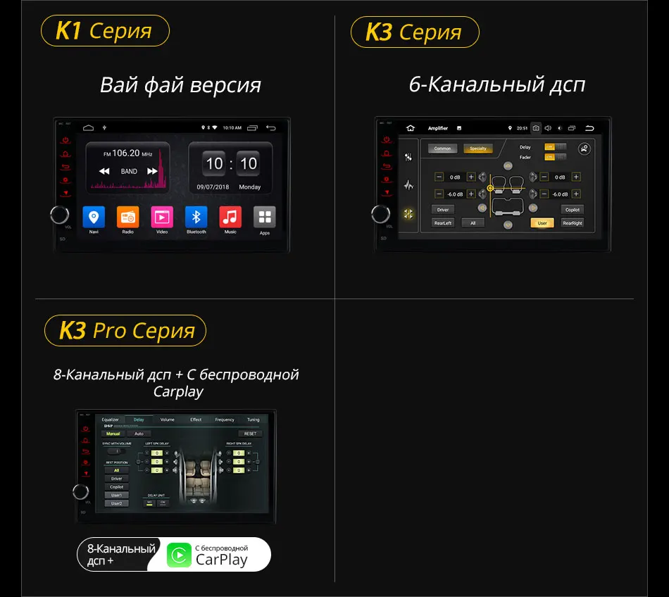 Perfect Ownice K1 2GB DDR 7" 2 Din 1024*600 Android 8.1 Car DVD Radio Multimedia Player Universal GPS Navigation autoradio Stereo Audio 24