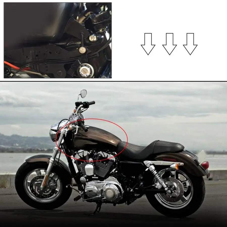 

Motorcycle Gas Tank Lift Kit for Motorcycle 1995-up Sportster Nightser Iron 48 72 XL883 XL1200 for rise the gas tank Aluminum