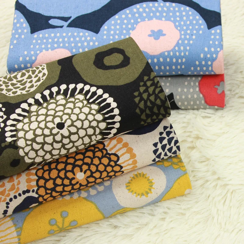 

High quality pure cotton fabric Beautiful print tissus High-end hand-made DIY dress clothes material