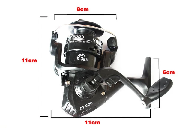 Model CT200 Mini Spinning Fishing Reel 3BB Ratio 5.2:1 Right Left Handle  Interchangeable - AliExpress