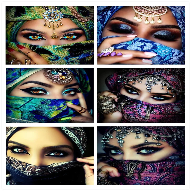

5D Diamond Painting Indian Girls Cross Stitch DIY Diamond Embroidery Full Diamond Mosaic Home Decor Christmas gift
