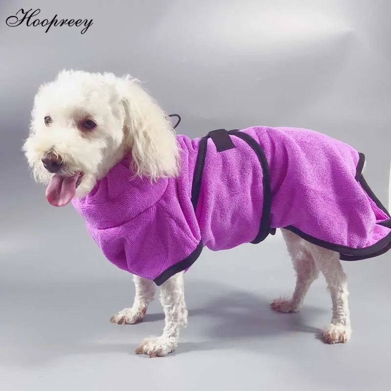 

Microfiber Pet Bath Towel Dog Cat Bathrobe Adjustable Warm Pet Clothes Good Water Absorption Towel for Large Medium Small Dog
