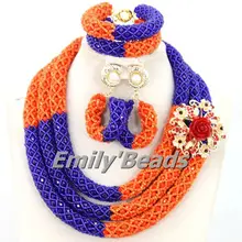 Нигерийские Свадебные туфли в африканском стиле Бусины комплект ювелирных изделий африканские костюмы индийские свадебные Цепочки и ожерелья комплект ювелирных изделий ручной работы amj054