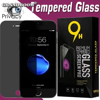 

50pcs Privacy Tempered Glass Guard Film For iPhone 11 Pro Max XS XR X 8 7 6 6S Plus 9H Anti-shatter Protector With Packaging