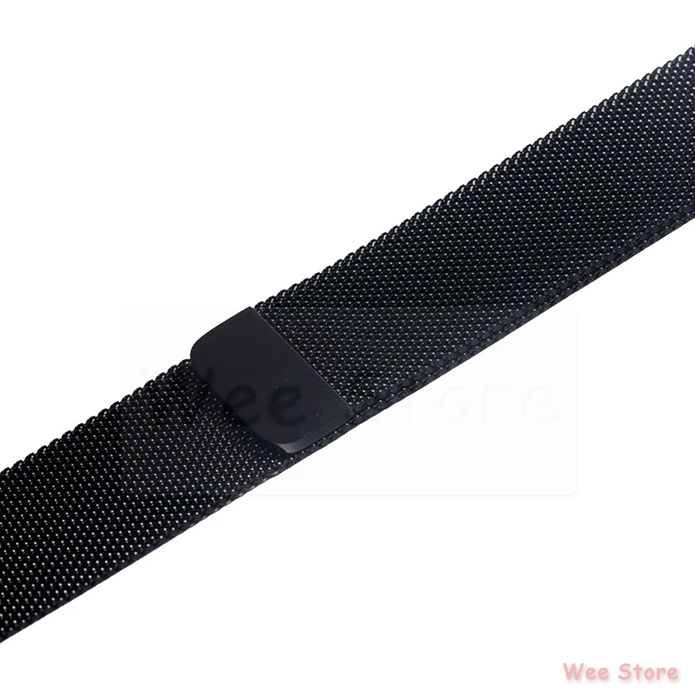 Черный Миланский Браслет-петля, браслет из нержавеющей стали для Apple Watch, серия 1, 2, 3, 4, Браслет-ремешок для iwatch серии 38 мм, 40 мм, 42 мм, 44 мм - Цвет: Черный