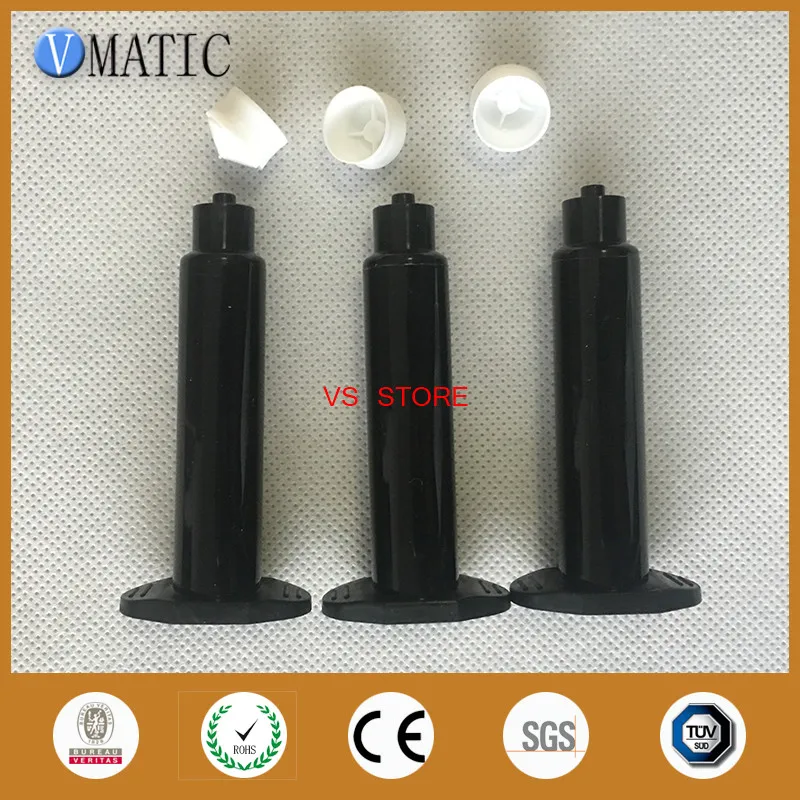 

Free Shipping Quality Us Style Dispenser Pneumatic Syringe 30cc/ml Black Dispensing Syringes With White Piston Black UV Syringe