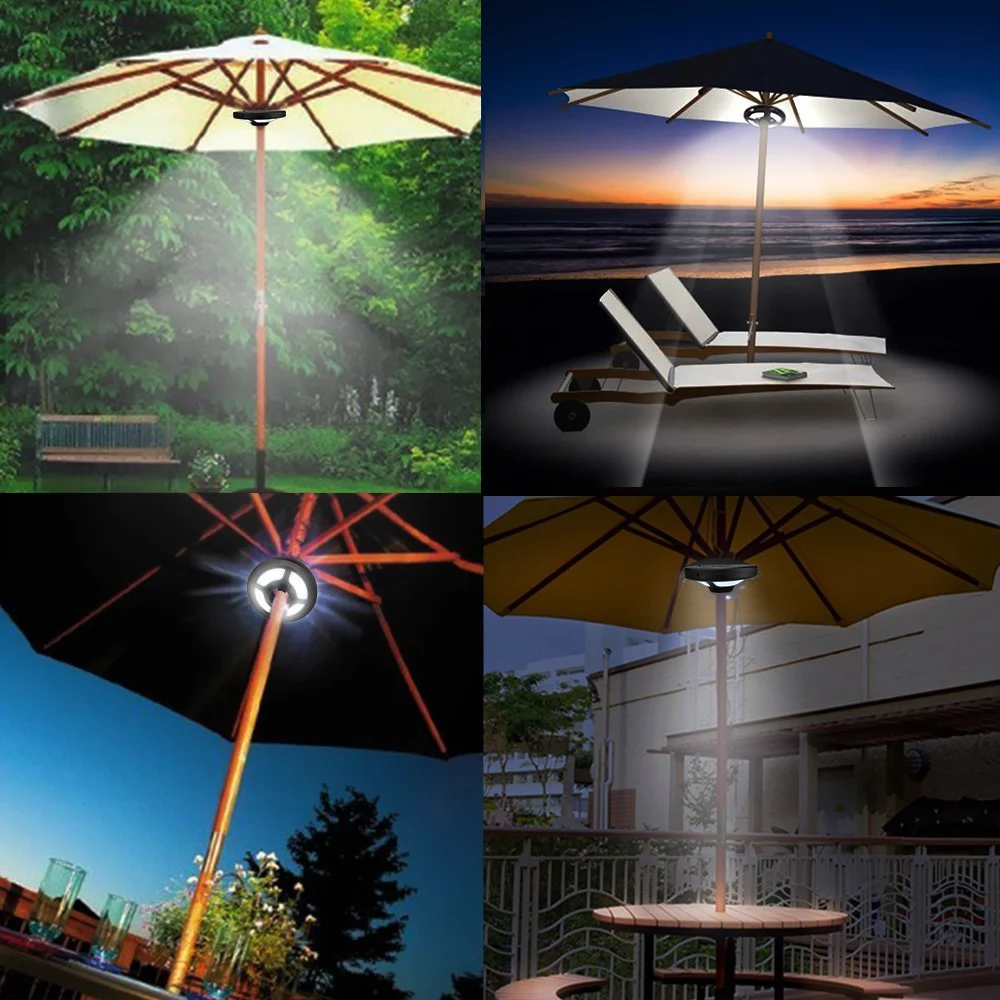 36 LEDs Rechargeable Patio Umbrella Light for Garden Camping Tent