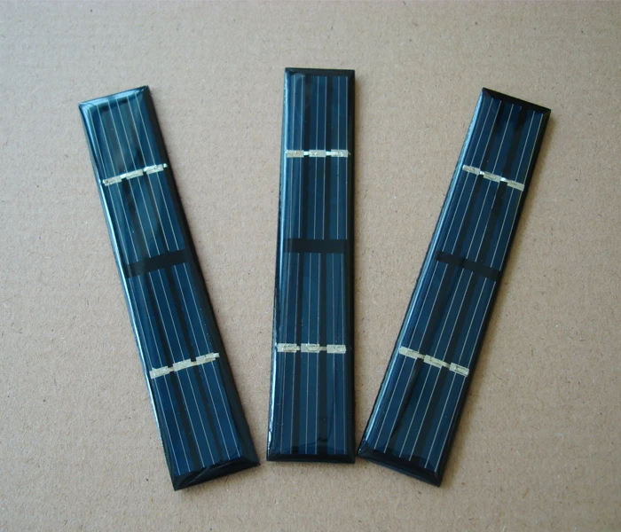 

10pcs Epoxy Solar Panel 3V 50mA 0.15W solar cell panels Polycrystalline solar cells For DIY charger 107*20*2.8mm