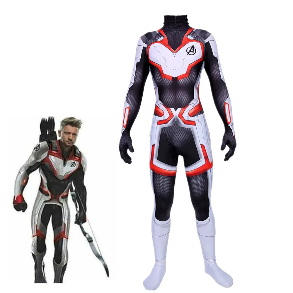 Avengers Endgame Quantum Realm Cosplay Costume Superhero Captain America Captain Marvel Zentai adult kid Jumpsuits