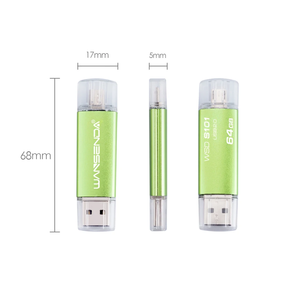 Флеш накопитель Wansenda OTG 256 ГБ 128 Гб 64 USB флеш 32 флешка 16 8 2 0 Флешка для Android|USB