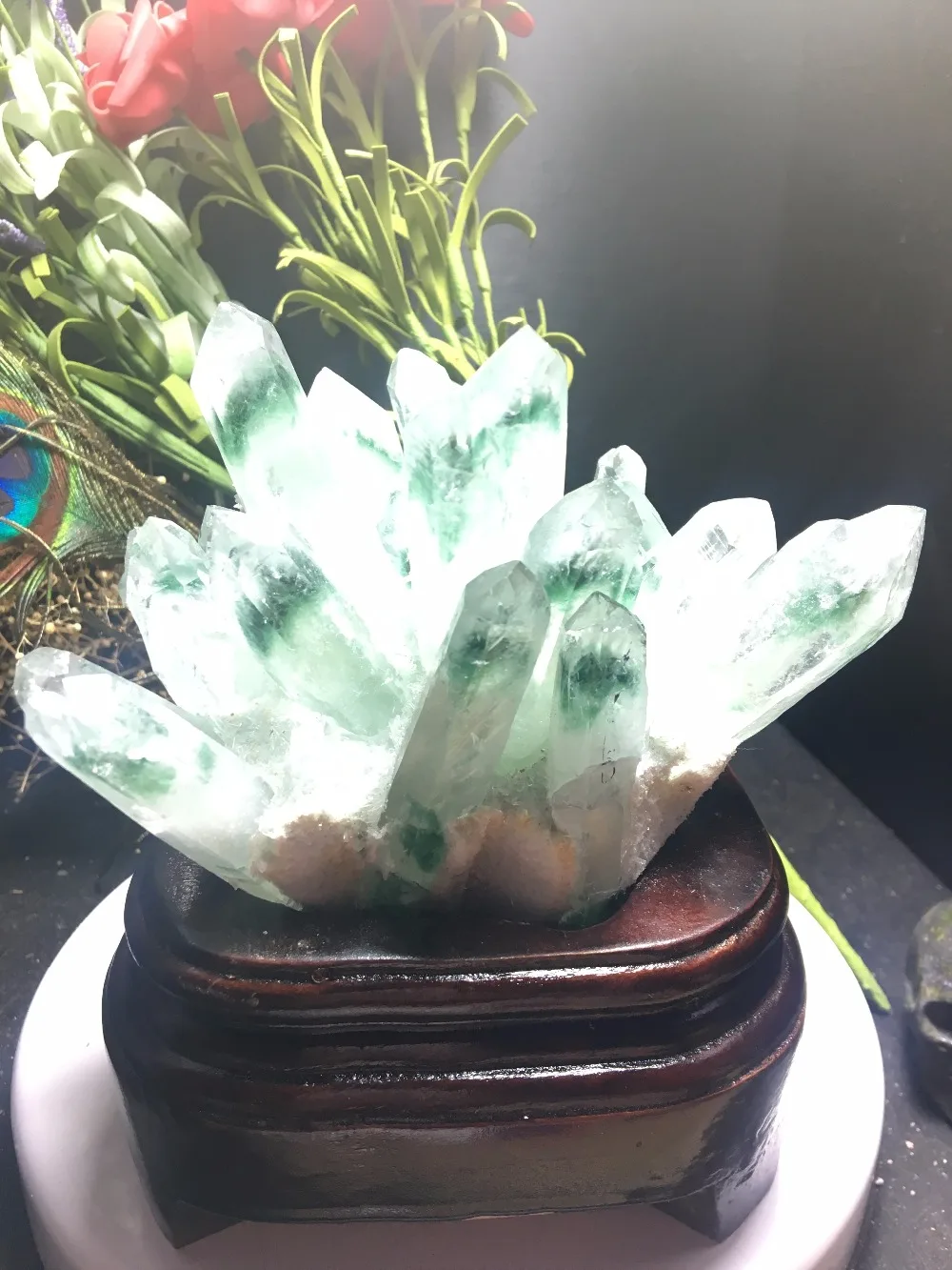 

Natural and beautiful crystal cluster specimen with base decoration as a gift