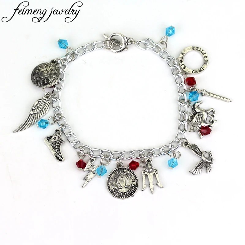 Фильм Перси Джексон Шарм браслет простые хрустальные бусины море монстров тематический сплав браслет для поклонников Модные Ювелирные изделия Подарки