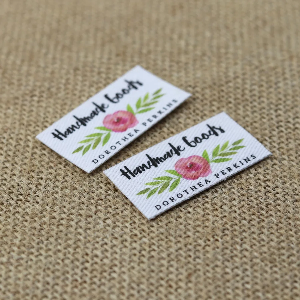80 pieces Custom logo labels Name iron on label Clothing tags Organic Cotton Labels|Этикетки для одежды| |