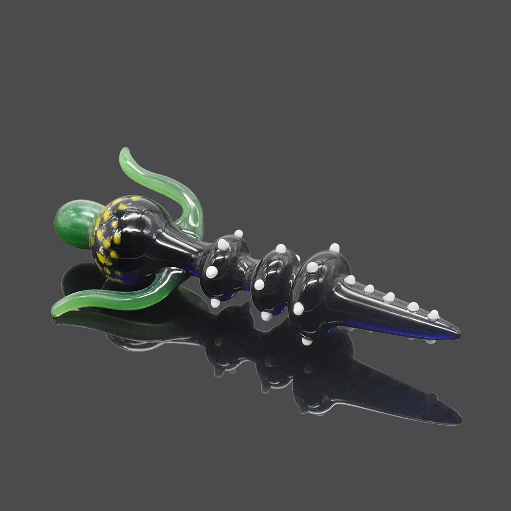 

COURNOT Unique Style Glass Carb Cap Dabber Wax Dab Tool 111MM Oil Rigs Dabber Wax Dab Vaporizer Tools Quartz Banger Carb Cap