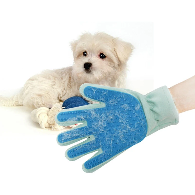 Silicone Dog Brush Glove Gentle Efficient Deshedding Pet Grooming Glove