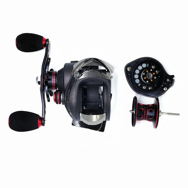 Carretel de Arremesso Sistema de Freio Carretel de Fundição de Isca Carretel de Pesca 8 kg 210g Duplo Isca Dmk 16bb - 7.0: 1 23 Esporte e Lazer