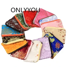 Необычная маленькая китайская шелковая парчовая сумка на молнии, мешочек для ювелирных изделий, подарочная упаковка, сумки, портмоне, вечерние, Подарочный держатель для карт, 50 шт./лот