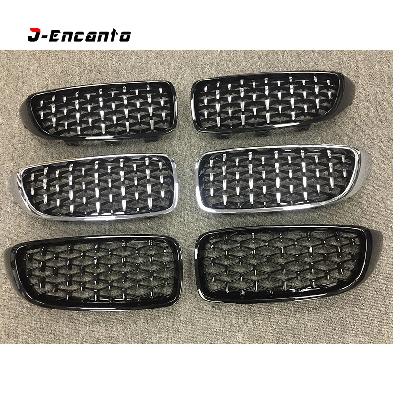

A pair Front Kidney Grille For BMW 4 Series M3/M4 F32/F8X Diamond Grille Meteor Style Front Bumper Grill Car Styling