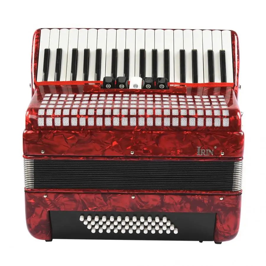 

Red 34 Keys 48 Bass Hand Piano Accordion Adult Beginner Accordionist Keyboard Music Instrument