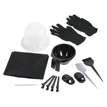 

Salon DIY Hair Dyeing Set Hair Coloring Mixing Bowls Hairdressing Cape Apron Sectioning Clips Hair Dyeing Brush Styling Tools