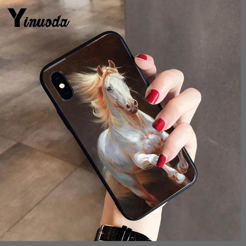 Yinuoda Лошадь Животное роскошный уникальный дизайн PhoneCase для iPhone X XS MAX 6 6S 7 7plus 8 8Plus 5 5S XR