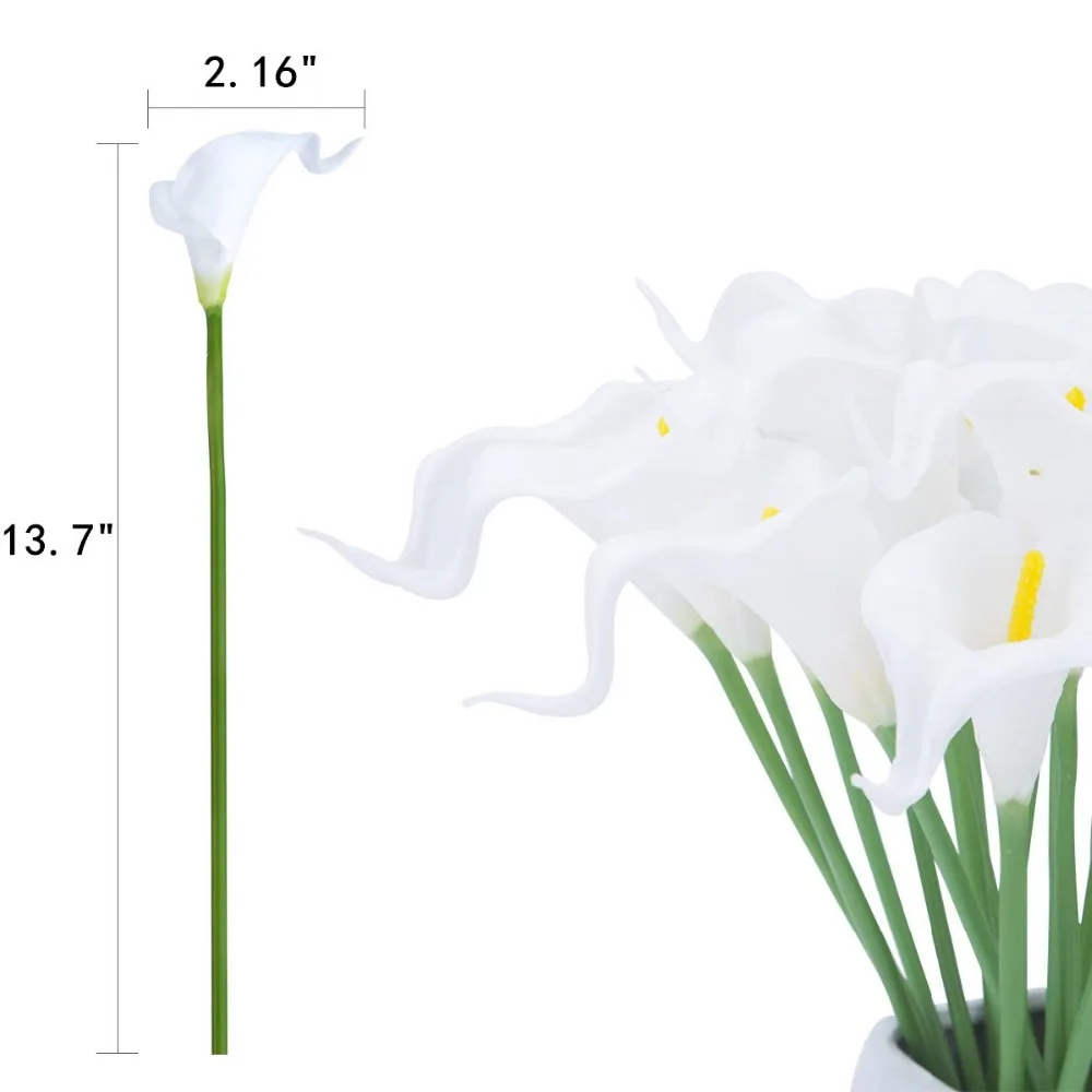 Zonaflor 20 шт./лот декоративные цветы Калла Лилия искусственный цветок полиуретан с эффектом реального прикосновения украшение дома вечерние Свадебный букет цветов