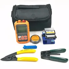 3 in1 Optical Power Meter+FC-6S FC-6S fiber cleaver Universal fixed length flex wire stripper Combination set