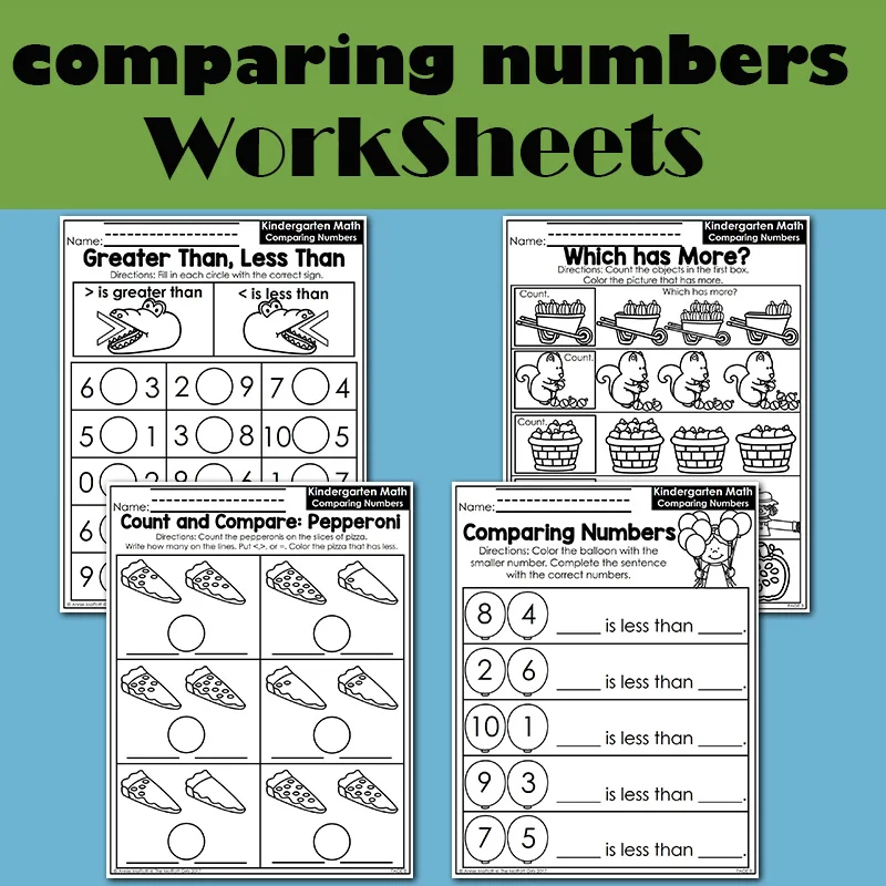 Matemática do Jardim de Infância Lição de Casa Material de Aprendizagem Comparando Números Papel Inglês Prática Leitura Livro Crianças Montessori Workbook Mod. 256431 2 Online shopping