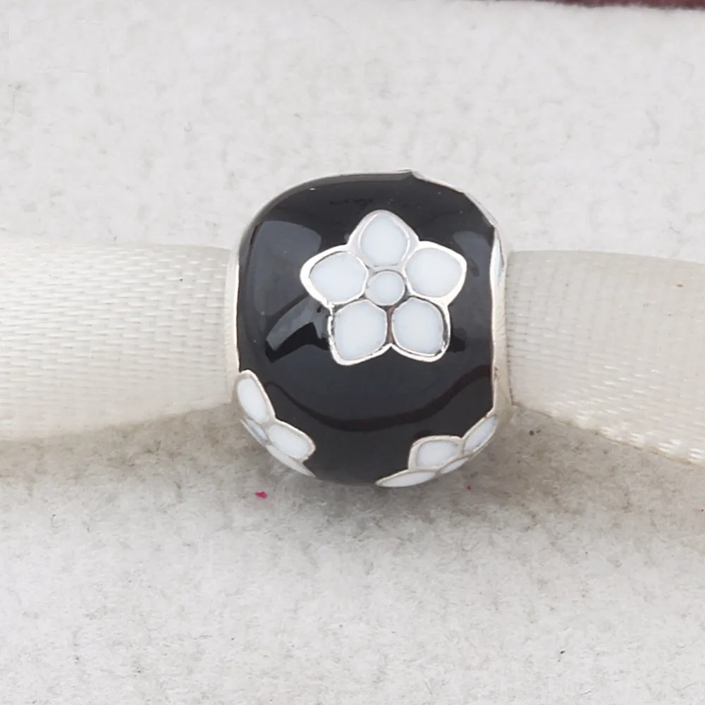 ZMZY New Luxurious Jasmine Flower Enamel Original 925 Sterling Silver