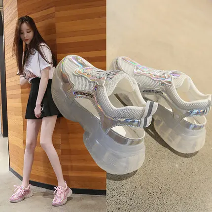 

Sports sandals female fairy wind 2019 new summer hollow thick bottom breathable wild casual student sports shoes tide