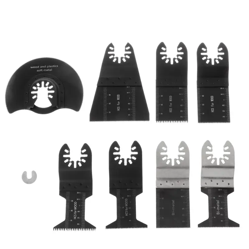 

7Pcs/Set Oscillating Multi Tool Saw Blades Set Multitool Blades Kit for Fein Makita Bosch