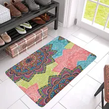 Винтажный Индийский арабский Противоскользящий дверной коврик Домашний Декор внутренний входной коврик резиновая подложка