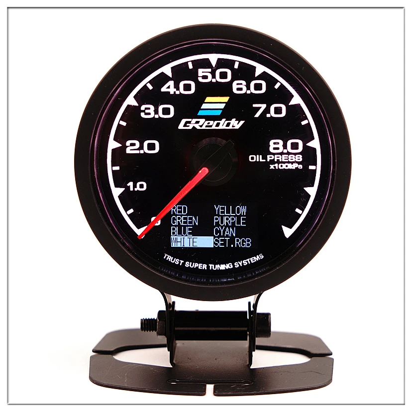 

GReddi Oil Pressure Sensor For audi tt 8n a3 8v Universal 0-10Bar 60mm Car Round pointer Boost Gauge with colorful light 12V