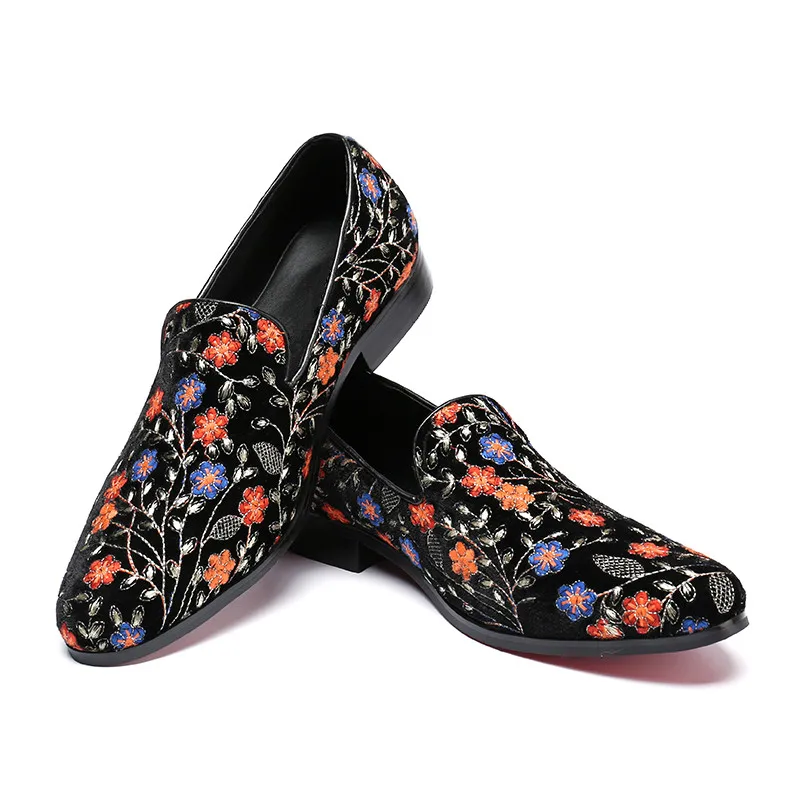 En Cuir Glissement Bout Nouvelle Chaussures Rond Picture Broderie Picture Quotidienne Sur Mocassins Été Mode Printemps Loisirs Party Hommes Véritable as Business As SxgB7XvY
