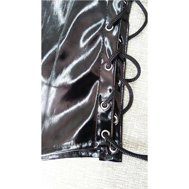 Plus Size M-XXL Sexy Latex Catsuit Men Faux Leather Bodysuit Clubwear Super Cool Bondage Lingerie Mens Pole Dance Clothes