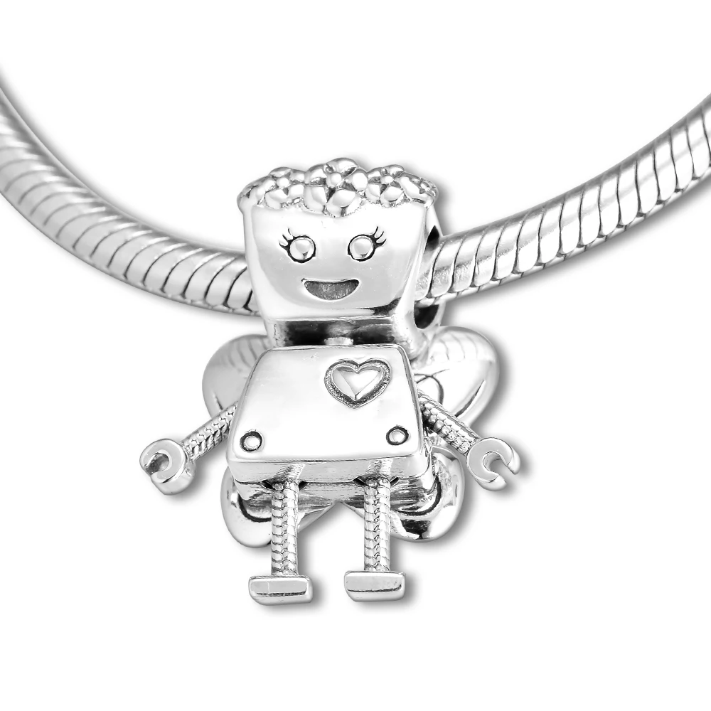

CKK Beads Floral Bella Bot Charms Fits Original Charm Bracelets 925 Sterling Silver Bead for Jewelry Making koraliki abalorios