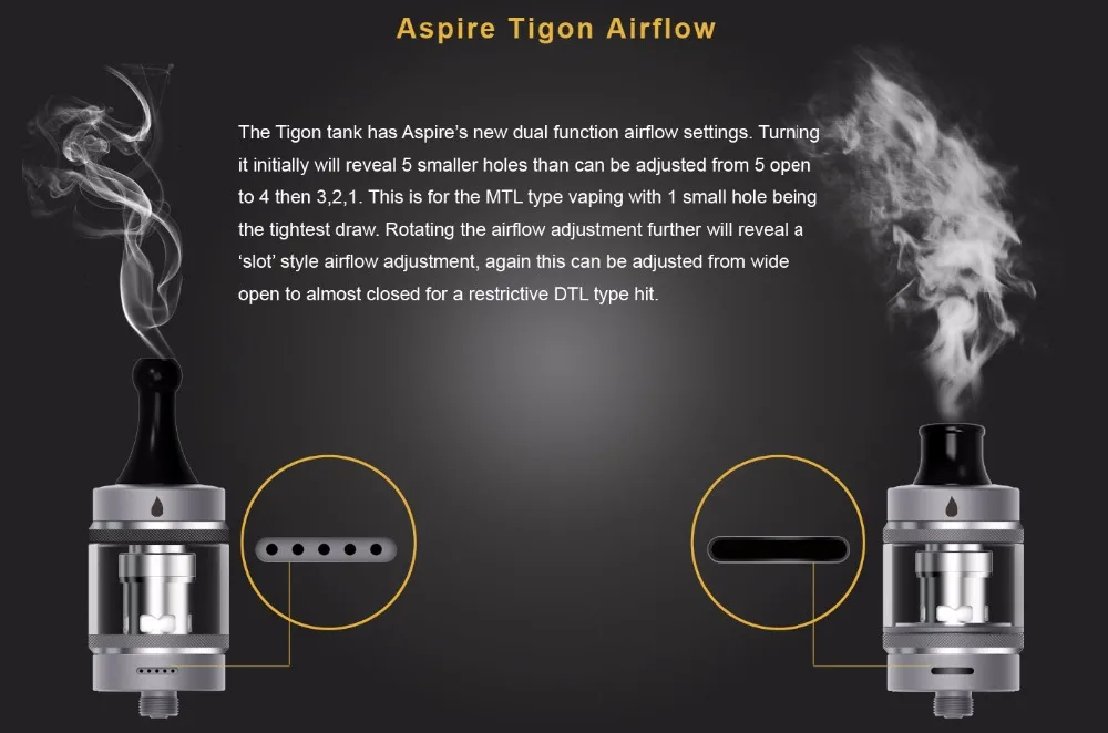  Aspire Tigon Kit With 3.5ml2ml TPD Tigon Tank 2600mAh Built-in Battery Vape Electronic Cigarette MTL Type Vaping 01 (2)
