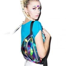 Женский лазерный кошелек полупрозрачный светоотражающий сундук сумка панк Фанни дизайнерская поясная сумка