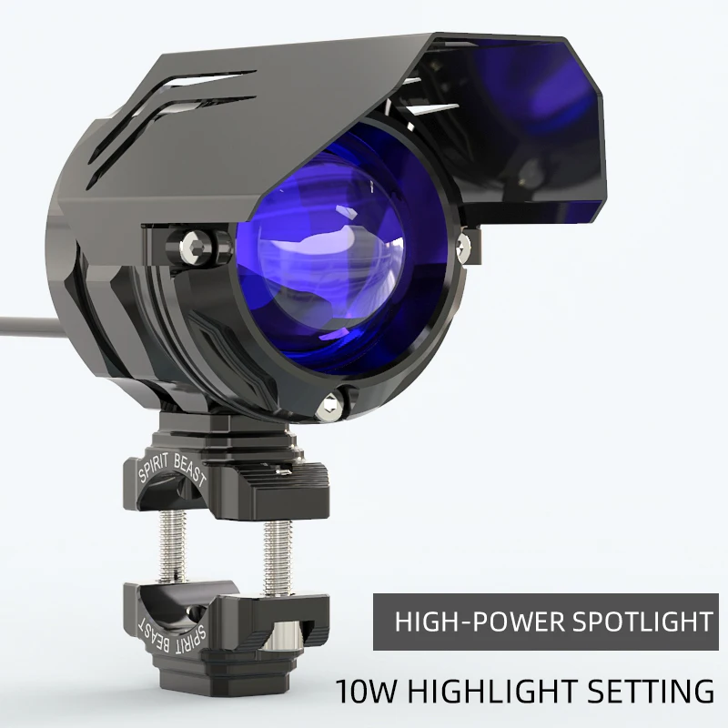

Spirit beast motocross LED spotlight motorcycle accessories 10W high brightness car lights external flashing auxiliary lights