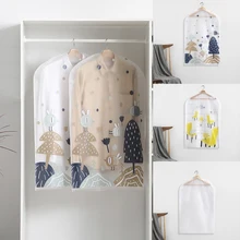 Печать на прозрачной поверхности Сумочка для одежды складная Пылезащитная Вешалка Органайзер Saver на Распорке складные сумки упаковка для хранения одежды