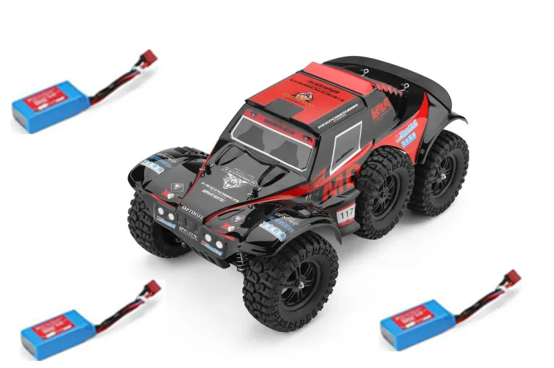 2,4G 4WD Bigfoot пульт дистанционного управления Rc автомобиль 60 км/ч высокая скорость Монстр Внедорожный гоночный автомобиль RTR Багги Монстр автомобиль игрушка с 3 батареями - Цвет: with 3 battery