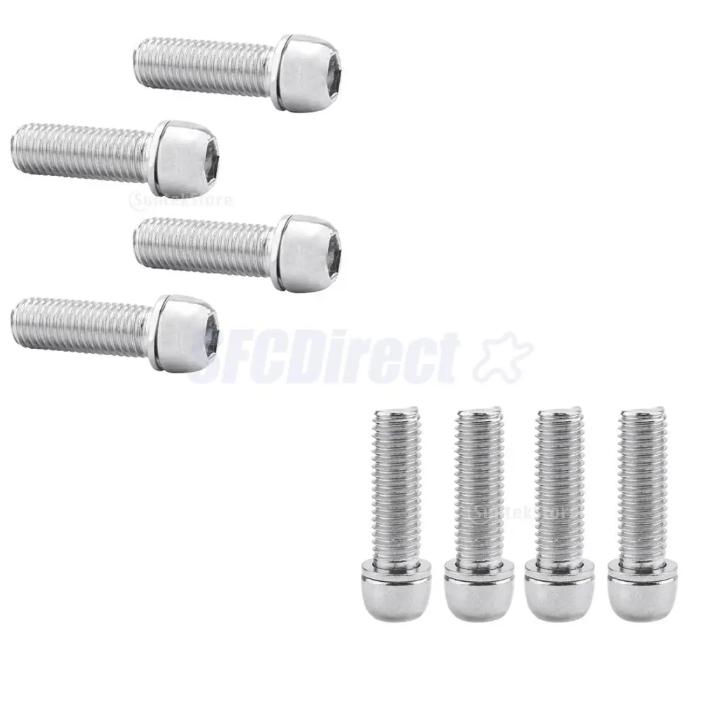 8Pcs Bicycle Stem Screws Water Bottle Cage Bolts Socket Screws Silver M7
